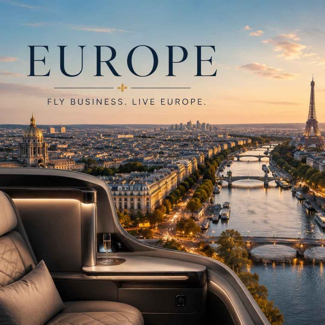 Discounted business class flights to Europe